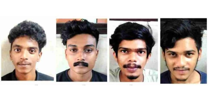 നാലുപേർ അറസ്റ്റിൽ. പെൺകുട്ടിയെ ഉപദ്രവിക്കുന്നത് ചോദ്യം ചെയ്തതിന് മർദനം