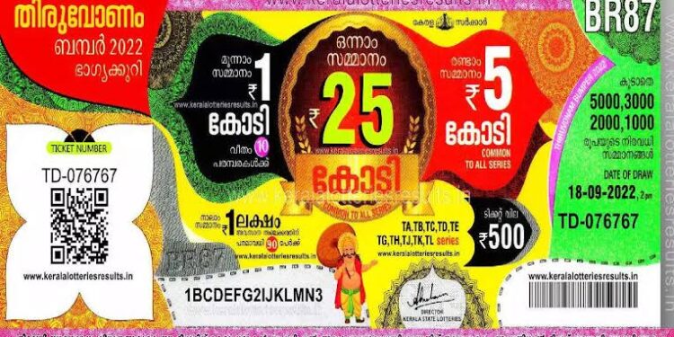 ഭാഗ്യവാനെ ഇന്നറിയാം; ഓണം ബംബർ നറുക്കെടുപ്പ് ഇന്ന്