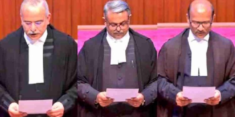 സുപ്രീംകോടതിയിൽ മൂന്നു ജഡ്ജിമാർകൂടി ചുമതലയേറ്റു