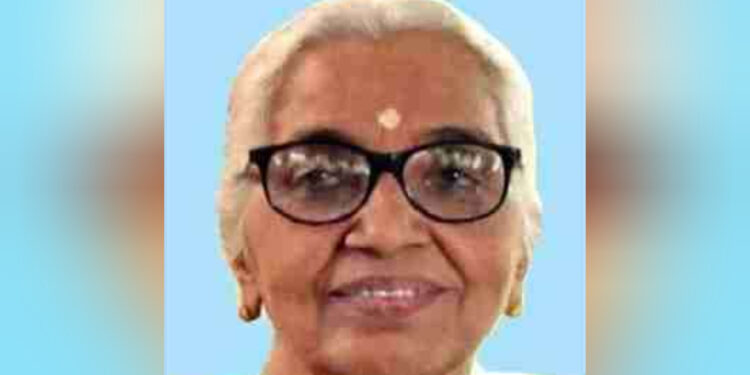 അ​ക്കി​ത്ത​ത്തി​ന്റെ സ​ഹോ​ദ​രി ആ​ര്യ (79)