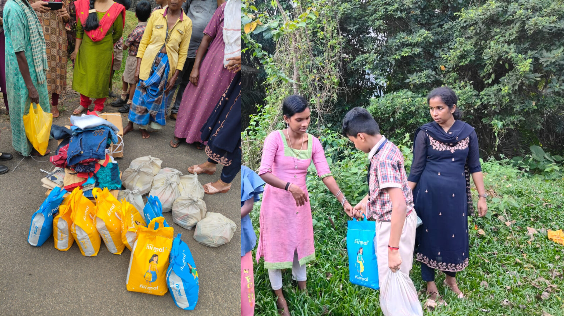 60 ആദിവാസി കുടുംബങ്ങൾക്ക്; ഭക്ഷ്യകിറ്റും വസ്ത്രങ്ങളും നൽകി