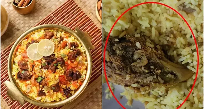 ചിക്കൻ ബിരിയാണിയിൽ; പീസിന് പകരം കോഴിത്തല
