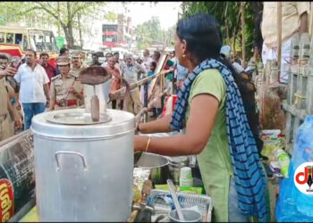 വഴിയോര കച്ചവടക്കാരെ ഒഴിപ്പിക്കുന്നതുമായി ബന്ധപ്പെട്ട് സംഘർഷം