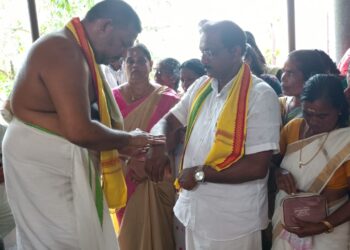 ശിവഗിരി തീർത്ഥാടന പദയാത്രയ്ക്ക് മുന്നോടിയായി; പീതാംബരദീക്ഷ ചടങ്ങു നടന്നു