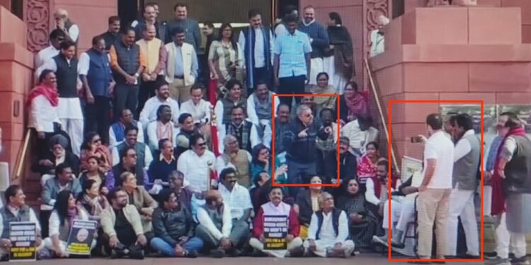 പാർലമെന്റിന് പുറത്തെ പ്രതിഷേധത്തിനിടെ തന്നെ അനുകരിച്ച തൃണമൂല്‍ കോണ്‍ഗ്രസ് എംപി കല്യാണ്‍ ബാനര്‍ജിക്കെതിരെ രാജ്യസഭാ ചെയര്‍മാന്‍; ജഗ്ദീപ് ധന്‍ഖര്‍