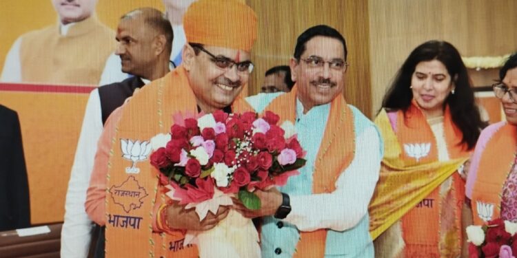 രാജസ്ഥാൻ മുഖ്യമന്ത്രിയായി ബിജെപിയുടെ ഭജൻലാൽ ശർമ്മ സത്യപ്രതിജ്ഞ ചെയ്തു; അധികാരമേറ്റു