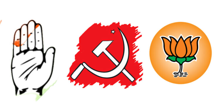 കോൺഗ്രസിന്റെയും ബിജെപിയുടെയും സ്ഥാനാർഥി പ്രഖ്യാപനങ്ങൾ നീളുന്നു; ഇടതു മുന്നണി പ്രചരണം തുടങ്ങി