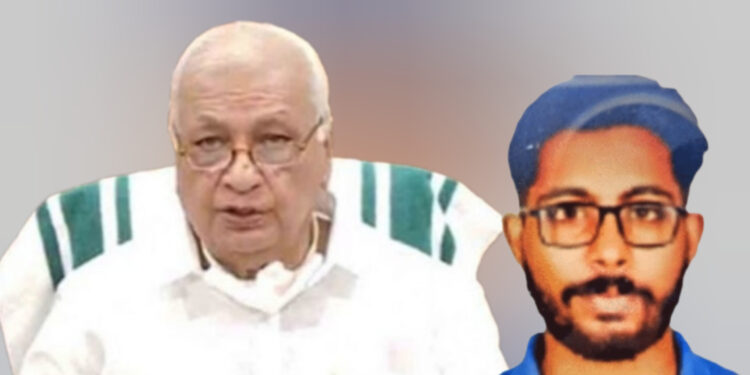 സിദ്ധാർത്ഥിന്റെ മരണത്തിൽ ഗവർണറുടെ ഇടപെടൽ; വിസിക്ക് സസ്പെൻഷൻ