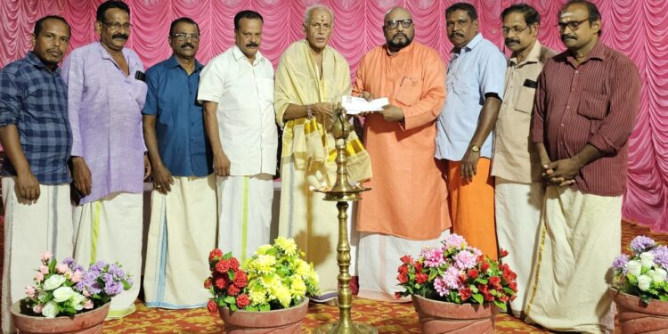 ലയൺസ് ക്ലബ് ഓഫ് എടത്വ ടൗണിൻ്റെ ‘വിശപ്പ് രഹിത എടത്വ ‘ പദ്ധതിയ്ക്ക് ‘ പിന്തുണയുമായി ക്ഷേത്ര തന്ത്രി