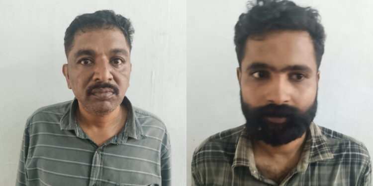 ഇറിഡിയം മെറ്റൽ ബിസിനസിൽ പങ്കാളിയാക്കാമെന്നുപറഞ്ഞ്: മധ്യവയസ്കനിൽ നിന്നും 21 ലക്ഷം രൂപ തട്ടിയെടുത്ത കേസിൽ രണ്ട് യുവാക്കൾ അറസ്റ്റിൽ