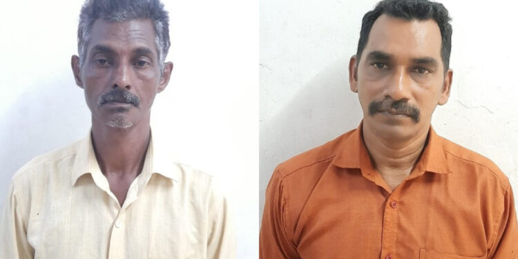 വനത്തിലെത്തിച്ച് യുവാവിന് മദ്യം നൽകിയശേഷം ആസിഡ് ഒഴിച്ച് കൊലപ്പെടുത്താൻ ശ്രമിച്ച കേസിൽ: രണ്ടുപേരെ പോലീസ് അറസ്റ്റ് ചെയ്തു