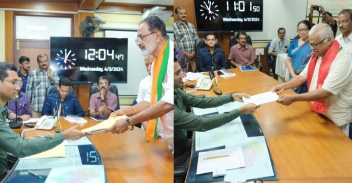 കണ്ണൂരിൽ എൽഡിഎഫ്, എൻഡിഎ സ്ഥാനാർത്ഥികൾ നാമനിർദ്ദേശപത്രിക സമർപ്പിച്ചു