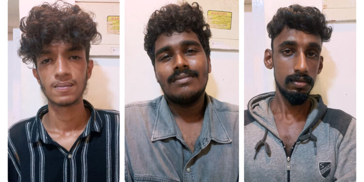 ചങ്ങനാശേരി നഗരമധ്യത്തിൽ വെച്ച്: പെൺകുട്ടിയെ കടന്നുപിടിച്ച കേസിൽ മൂന്നുപേർ അറസ്റ്റിൽ