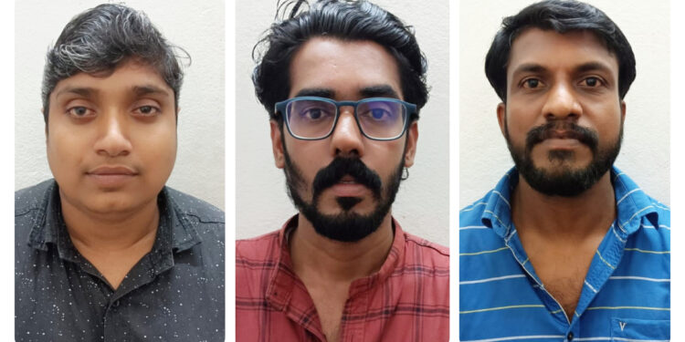 മധ്യവയസ്കയെ വീട് കയറി ആക്രമിച്ച കേസിൽ മൂന്നുപേർ അറസ്റ്റിൽ