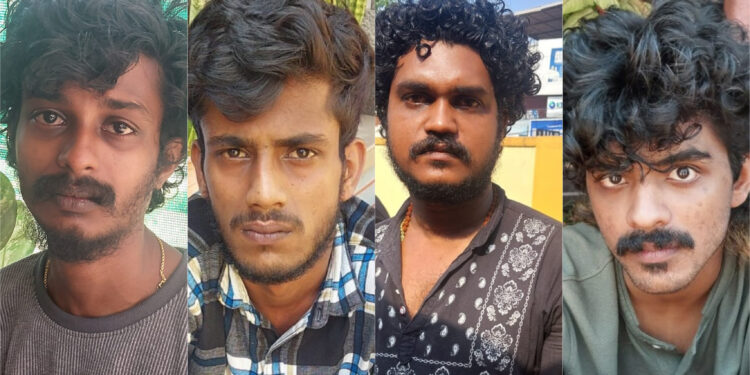 എം.ഡി.എം.എയുമായി നാല് യുവാക്കൾ പിടിയില്‍