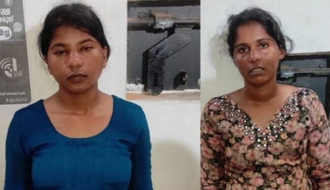 സ്വകാര്യ ബസിൽ മോഷണം: 2 തമിഴ്നാട് സ്വദേശിനികൾ പിടിയിൽ