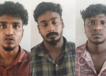 കാറിന് തടസ്സം സൃഷ്ടിച്ചതിന്റെ പേരിൽ യുവാവിന് മർദ്ദനം: മൂന്നുപേർ അറസ്റ്റിൽ
