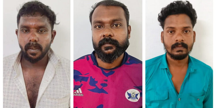 മോഷണ കേസിൽ മൂന്നുപേർ അറസ്റ്റിൽ