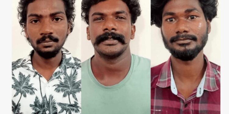 ബൈക്ക് യാത്രികനായ യുവാവിനെ ഹെൽമറ്റ് കൊണ്ട് തലക്കടിച്ചു കൊലപ്പെടുത്താൻ ശ്രമിച്ച: കേസിൽ മൂന്നുപേരെ പോലീസ് അറസ്റ്റ് ചെയ്തു