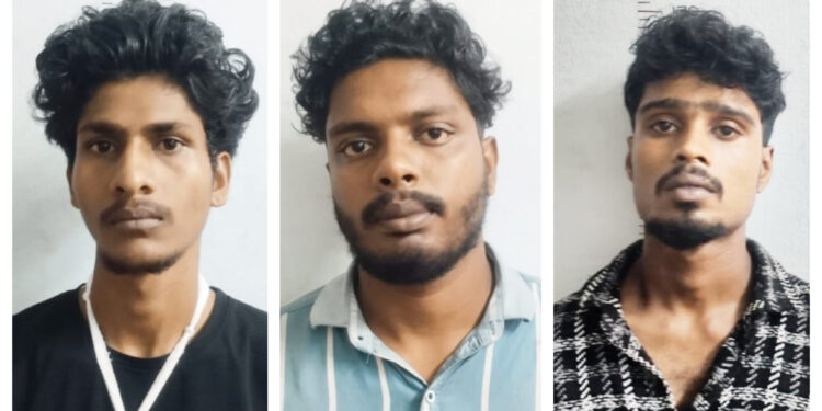 യുവാവിനെ കൊലപ്പെടുത്താൻ ശ്രമിച്ച കേസിൽ മൂന്നുപേർ അറസ്റ്റിൽ