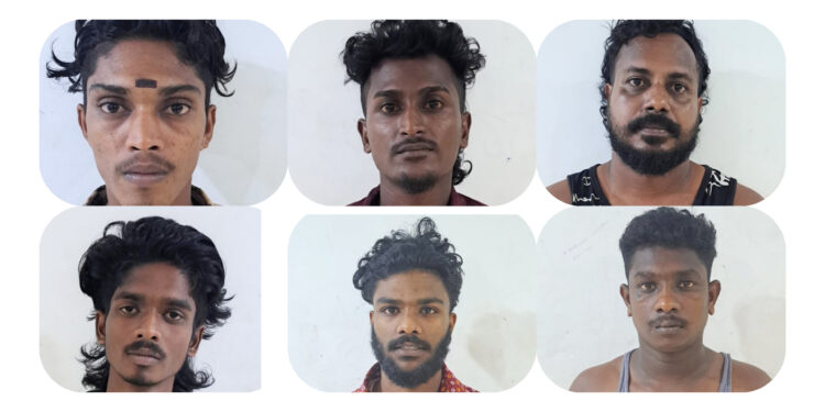 യുവാവിനെ വീട് കയറി കൊലപ്പെടുത്താൻ ശ്രമിച്ച കേസിൽ ആറുപേർ അറസ്റ്റിൽ.