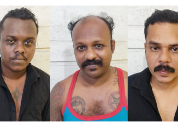പോലീസ് ഉദ്യോഗസ്ഥരുടെ വാഹനം ഇടിച്ചുതകർത്ത് രക്ഷപ്പെടാൻ ശ്രമിച്ച കേസിൽ മൂന്നുപേർ അറസ്റ്റിൽ
