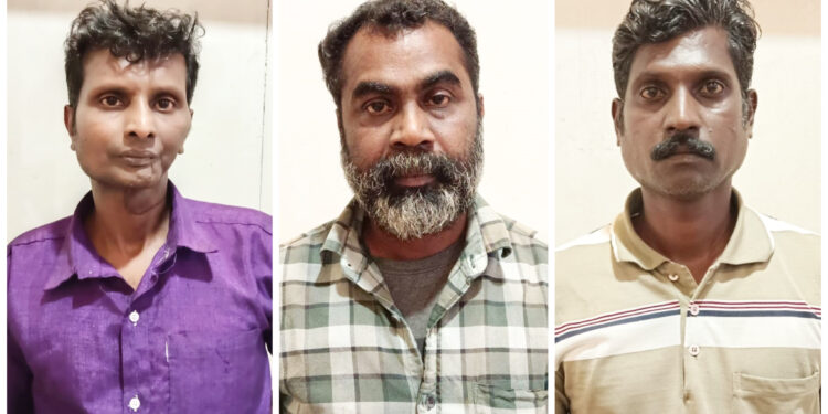 കേബിൾ മോഷണശ്രമത്തിനിടയിൽ മൂന്നുപേർ അറസ്റ്റിൽ