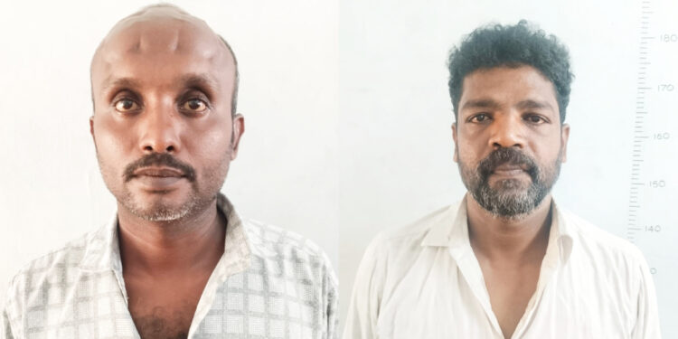 വിവിധ സ്വകാര്യ പണമിടപാട് സ്ഥാപനങ്ങളിൽ: മുക്കുപണ്ടം പണയം വച്ച് പണം തട്ടിയ കേസിൽ രണ്ടുപേർ അറസ്റ്റിൽ