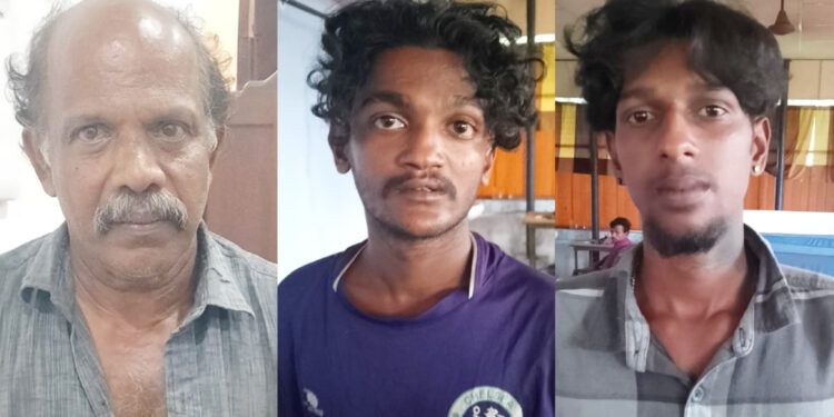 വിവിധ മോഷണ കേസുകളിലായി മൂന്നുപേർ അറസ്റ്റിൽ