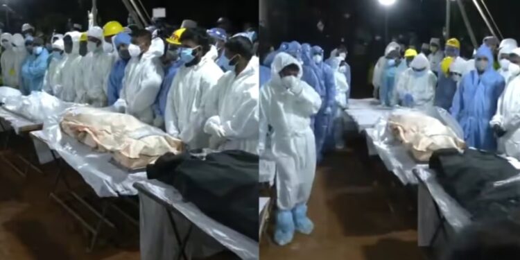 ആറടി മണ്ണിലേക്ക്: ഉരുള്‍പൊട്ടല്‍ ദുരന്തത്തില്‍ മരിച്ച തിരിച്ചറിയാത്ത എട്ട് മൃതദേഹങ്ങള്‍ പുത്തുമലയില്‍ സംസ്‌കരിച്ചു