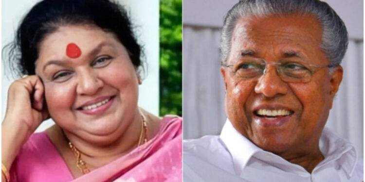 മാതൃഭാവമുള്ള കഥാപാത്രങ്ങളിലൂടെ മലയാളികളുടെ ഹൃദയത്തിൽ കവിയൂർ പൊന്നമ്മ ഇടം നേടി: മുഖ്യമന്ത്രി പിണറായി വിജയൻ