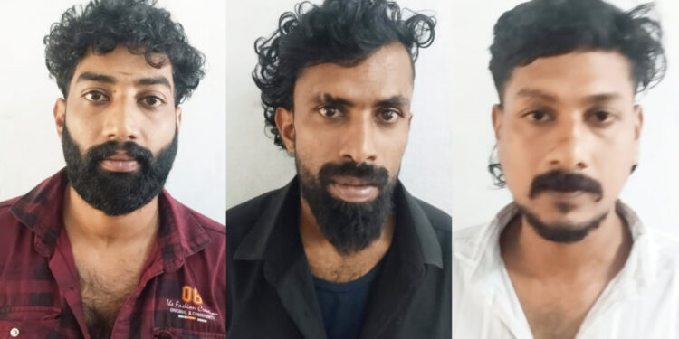 കൊലപാതകശ്രമ കേസിൽ നിരന്തര കുറ്റവാളികളായ മൂന്നുപേർ അറസ്റ്റിൽ