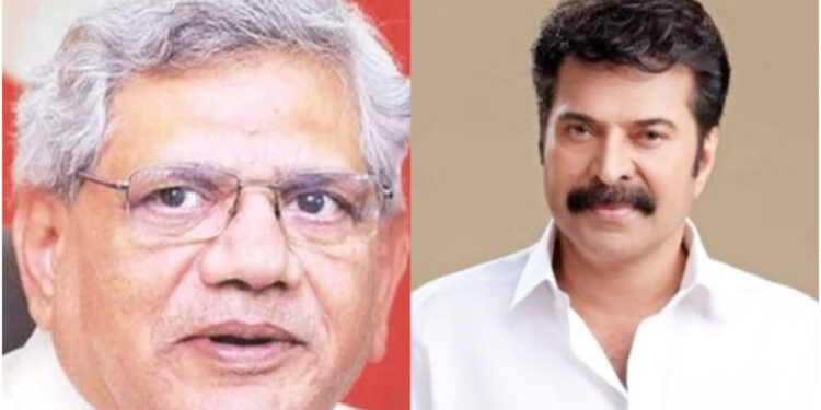 സീതാറാം യെച്ചൂരിയുടെ വിയോഗത്തിൽ അനുശോചനം അറിയിച്ച്;  മമ്മൂട്ടി