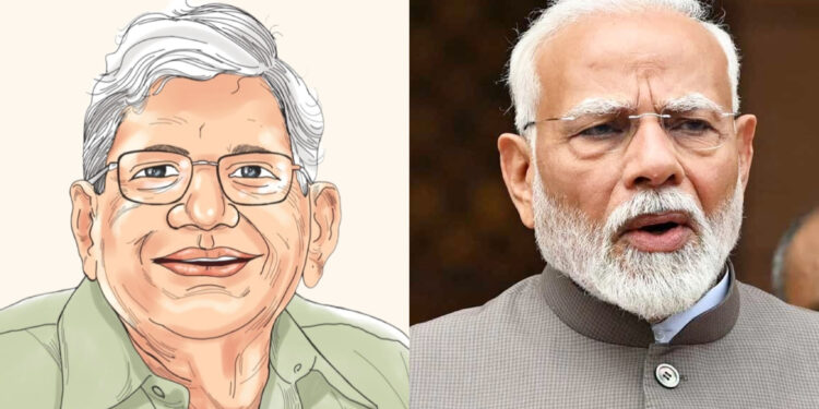 ഇടതുപക്ഷത്തിൻ്റെ നേതൃവെളിച്ചമെന്നാണ് സീതാറാം യെച്ചൂരി: പ്രധാനമന്ത്രി നരേന്ദ്രമോദി