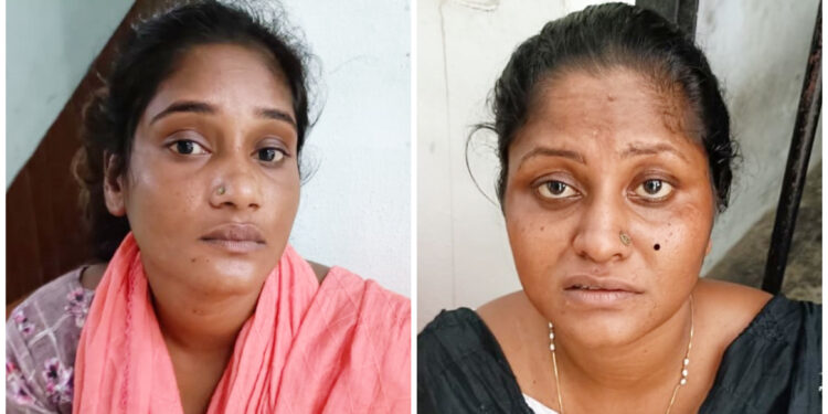 ബസ്സിനുള്ളിൽ വച്ച് വയോധിയുടെ മാല മോഷ്ടിക്കാൻ ശ്രമിച്ച: അന്യസംസ്ഥാന സ്വദേശികളായ രണ്ട് യുവതികളെ പോലീസ് അറസ്റ്റ് ചെയ്തു