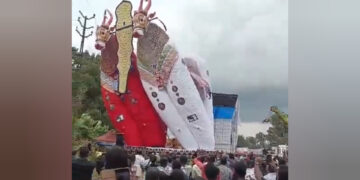ഓച്ചിറയില്‍ 72 അടി ഉയരമുള്ള കെട്ടുകാള മറിഞ്ഞു