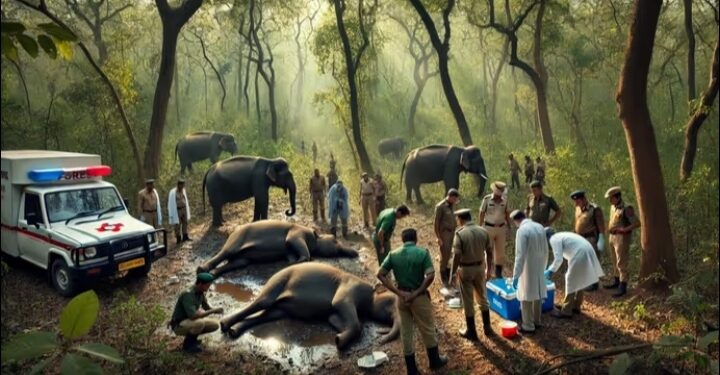 മധ്യപ്രദേശിലെ ബാന്ധവ്ഗഡ് കടുവാ സങ്കേതത്തിൽ: പത്ത് ആനകൾ ചരിഞ്ഞതായി പ്രാഥമിക റിപ്പോർട്ട്