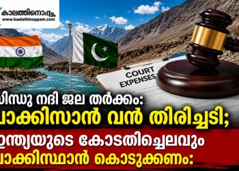 സിന്ധുനദീജല തർക്കം: പാക്കിസ്ഥാന് വൻ തിരിച്ചടി; ഇന്ത്യയുടെ കോടതിച്ചെലവും പാക്കിസ്ഥാൻ ഒടുക്കണം!