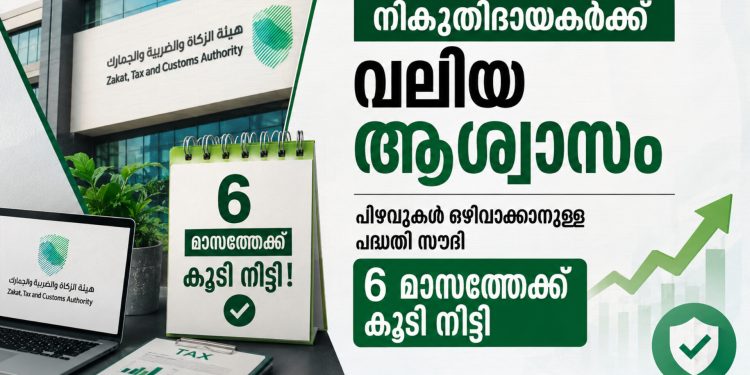 നികുതിദായകർക്ക് വലിയ ആശ്വാസം; പിഴവുകൾ ഒഴിവാക്കാനുള്ള പദ്ധതി സൗദി 6 മാസത്തേക്ക് കൂടി നീട്ടി