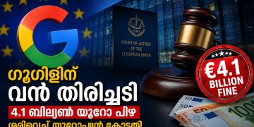 ആൻഡ്രോയിഡ് കുത്തകവിരുദ്ധ കേസ്: ഗൂഗിളിന് വൻ തിരിച്ചടി; 4.1 ബില്യൺ യൂറോ പിഴ ശരിവെച്ച് യൂറോപ്യൻ കോടതി